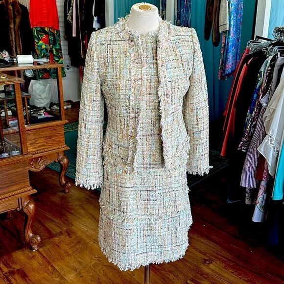 NWT BOHO CHIC Boucle Sleeveless Dress w/ Matching Blazer Size XS/S - Picture 1 of 13